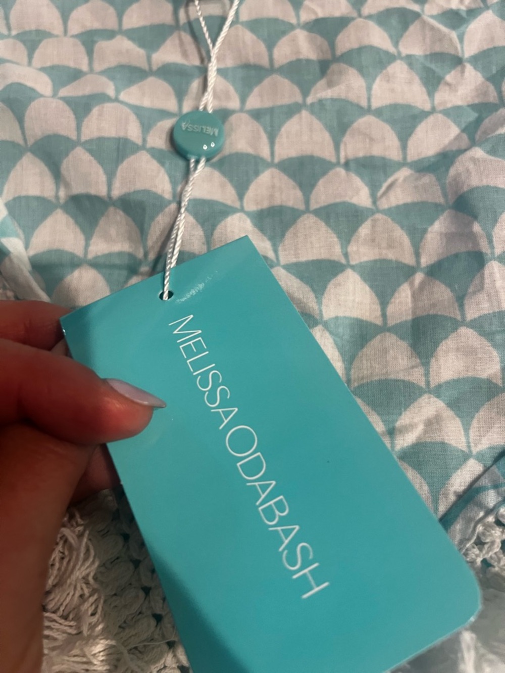 Melissa Odabash Claudia Riveria Celest teal tunic dress swim cover up NWT - Picture 8 of 9